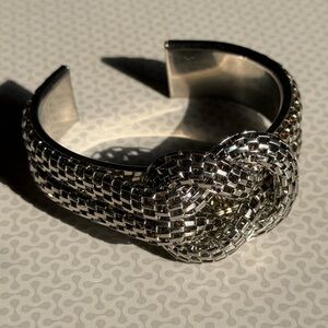 Silver Knot Cuff Bracelet